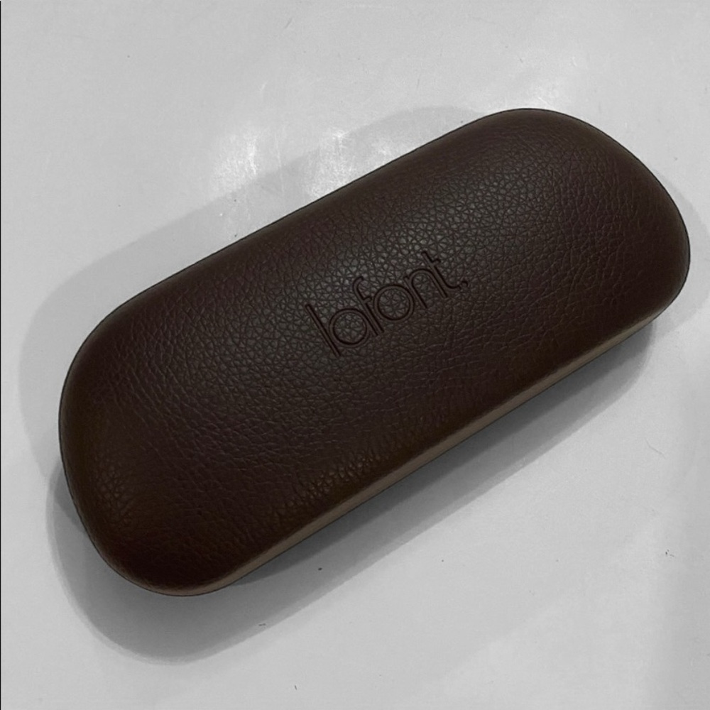 Lafont Brown Glasses Case Leather Eyewear Case Stylish Designer Accessory